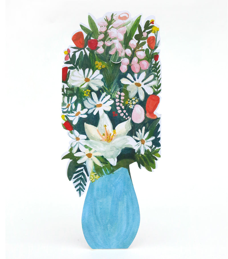 blue vase florever card - Thimblepress