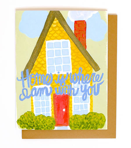 home is where i am with you card - Thimblepress