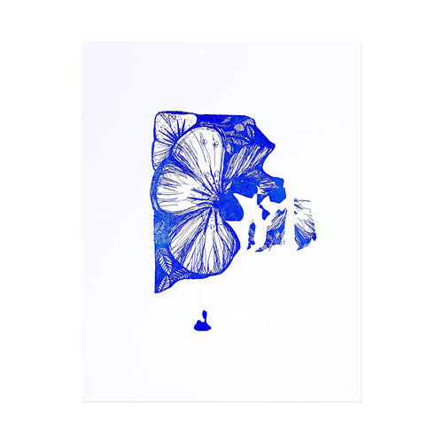 letterpress rhode island violet - Thimblepress