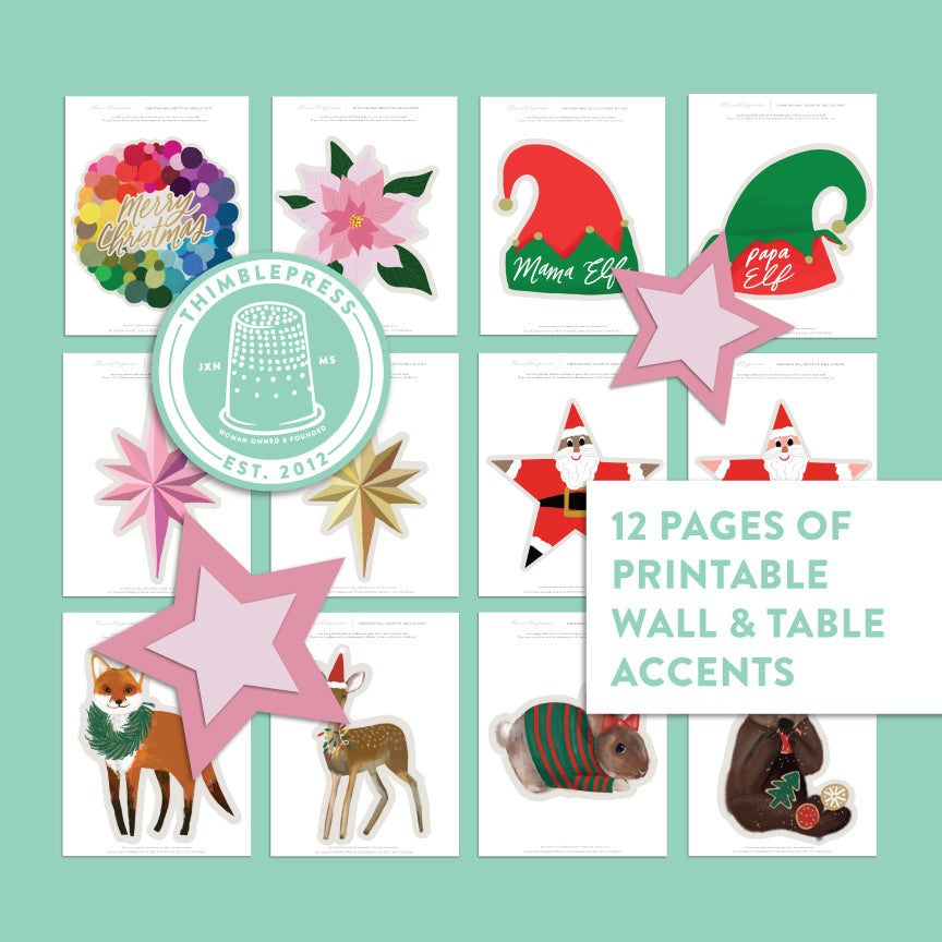 Christmas Fun Table and Wall Decor Printables – Thimblepress christmas-fun-table-and-wall-decor-printables-thimblepress