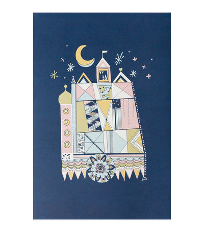 night sky castle print - Thimblepress