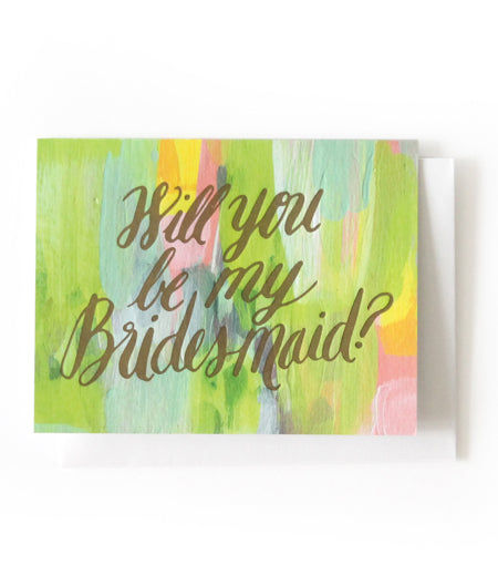will you be my bridesmaid? card - Thimblepress