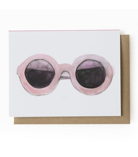 pink sunnies card - Thimblepress