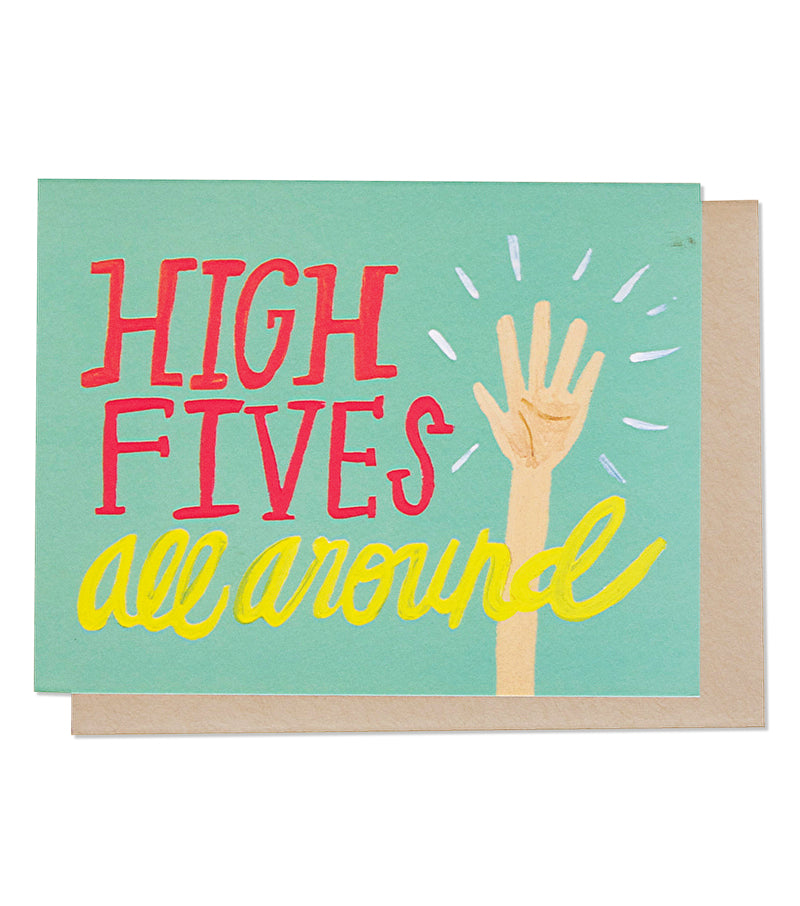 high fives all around card - Thimblepress