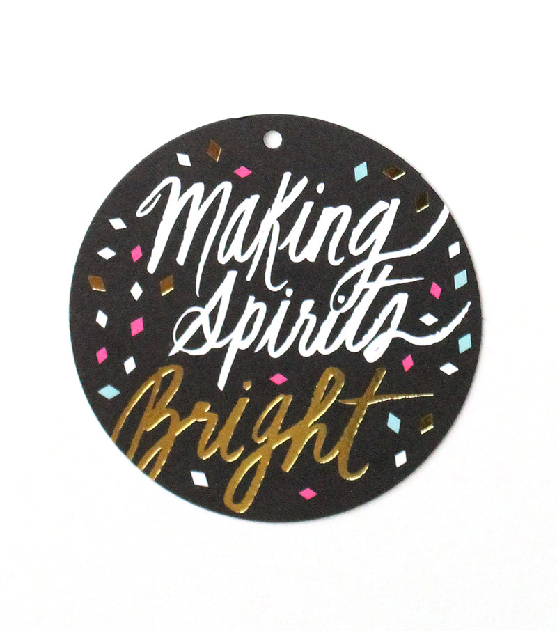 making spirits bright gift tags - Thimblepress