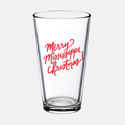 Merry Mississippi Christmas Glass - Thimblepress