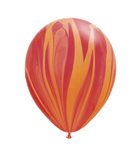 Pack of 5 Red 11" Marble Balloons - Thimblepress