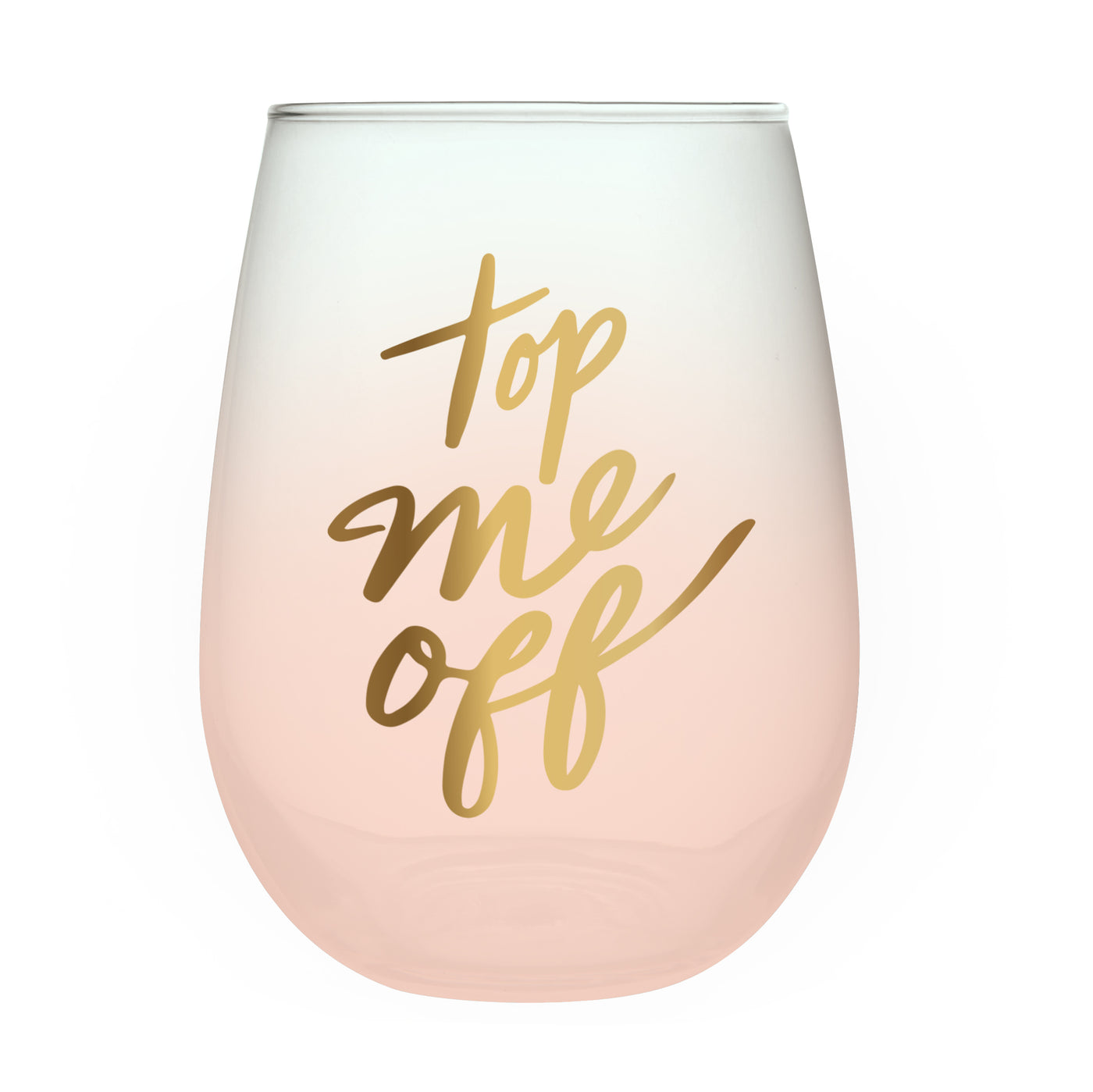 Top Me Off Wine Glass - Thimblepress