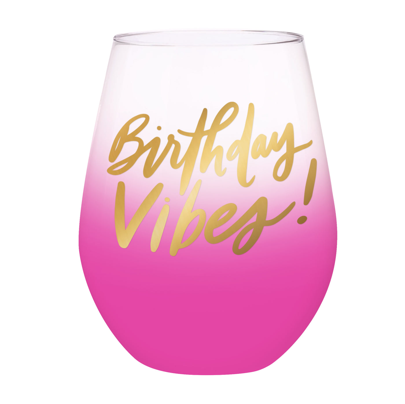 Birthday Vibes Jumbo Wine Glass - Thimblepress