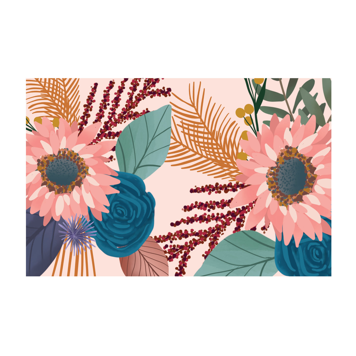Floral Bunches Paper Placemats - Thimblepress