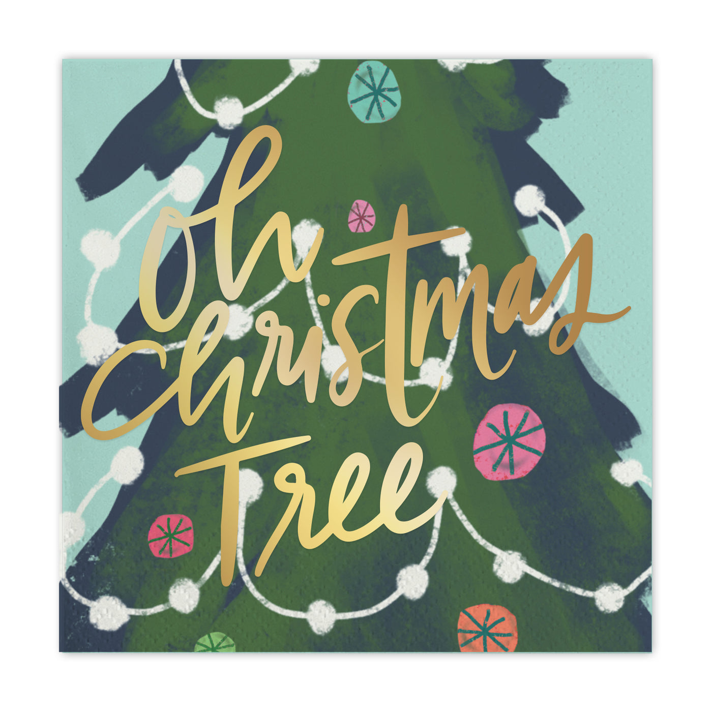 Christmas Tree Beverage Napkin - Thimblepress