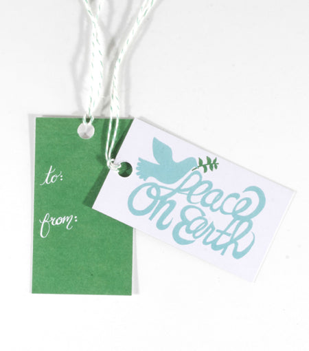 peace on earth gift tags - Thimblepress