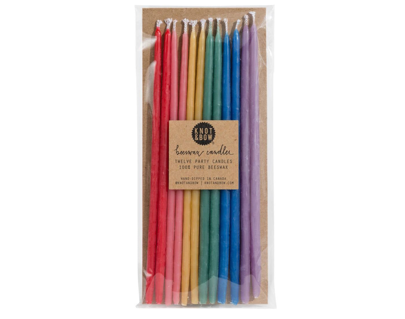 Assorted Tall Beeswax Party Candles - Thimblepress