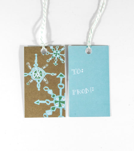 snowflake gift tags - Thimblepress