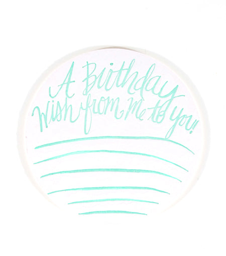 birthday wishes fill-in letterpress coasters - Thimblepress