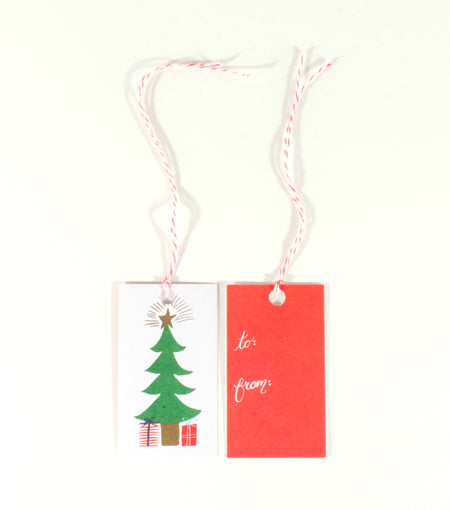 christmas tree gift tags - Thimblepress