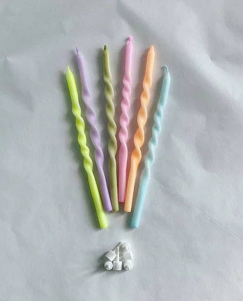 Set of 6 Swirly Candles – Thimblepress
