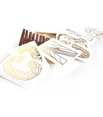 Congrats Gold Foil Stamped DIY Banner Kit - Thimblepress