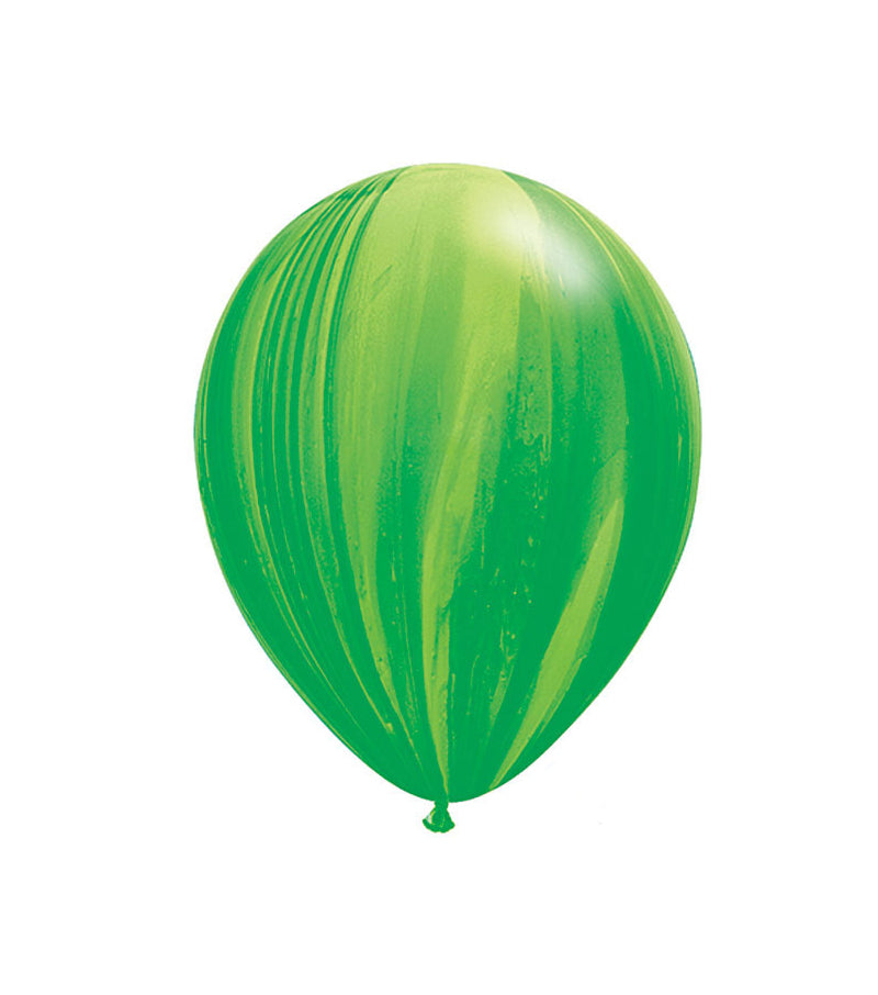 Pack of 5 Green 11" Marble Balloons - Thimblepress