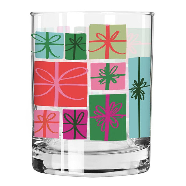 Holiday Presents Lowball Glass