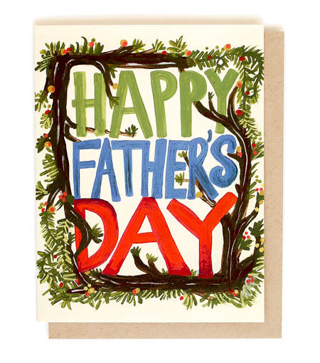 father's day branches card - Thimblepress