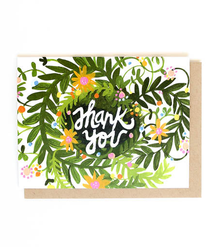 thank you spring blooms card - Thimblepress