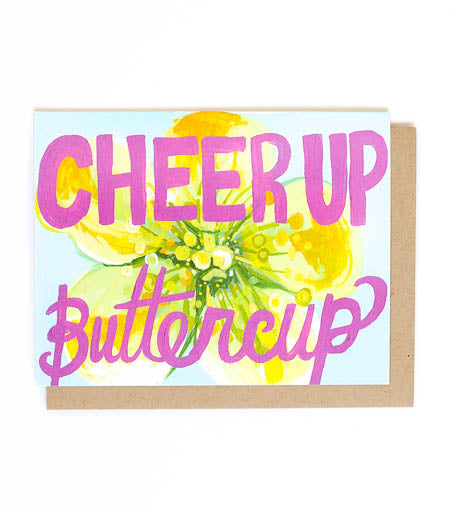 cheer up buttercup card - Thimblepress