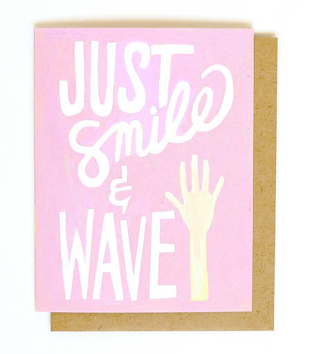 just smile & wave card - Thimblepress