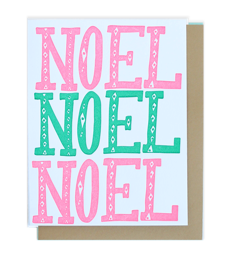 noel letterpress card - Thimblepress