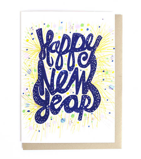 happy new year card - Thimblepress