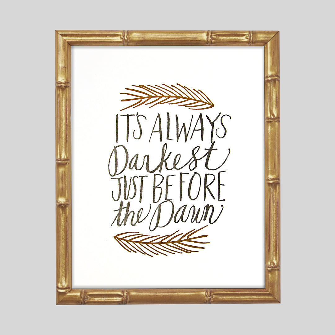 letterpress darkest dawn 8x10 art print for wall decor – Thimblepress