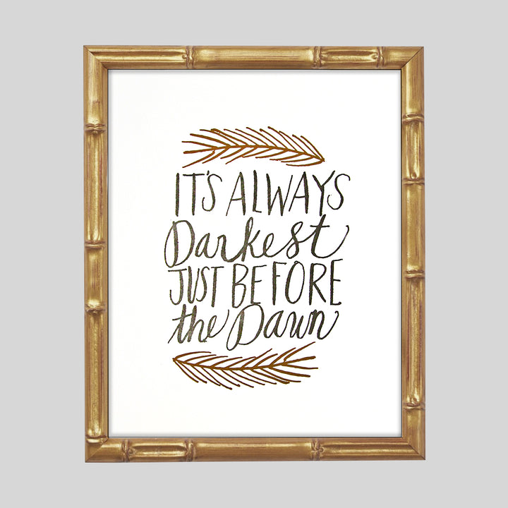 letterpress darkest dawn 8x10 art print for wall decor – Thimblepress