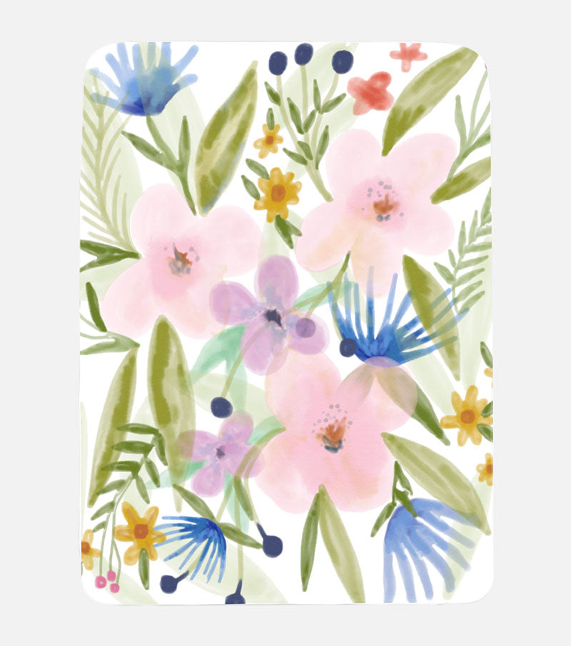 Floral Cozy Baby Blanket - Thimblepress