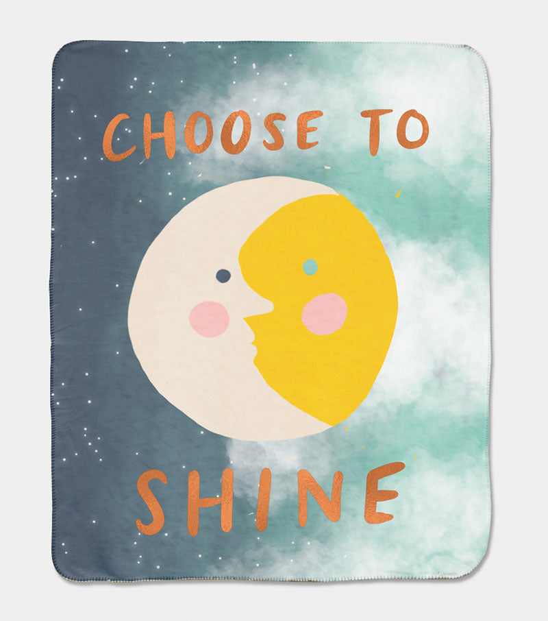 Choose To Shine Cozy Blanket - Thimblepress