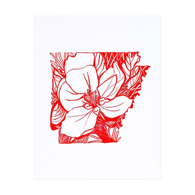 letterpress arkansas apple blossom - Thimblepress