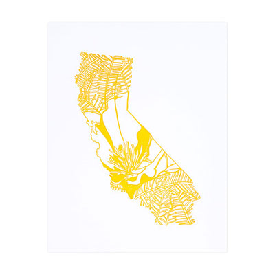 letterpress california poppy - Thimblepress