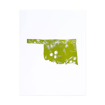 letterpress oklahoma mistletoe - Thimblepress
