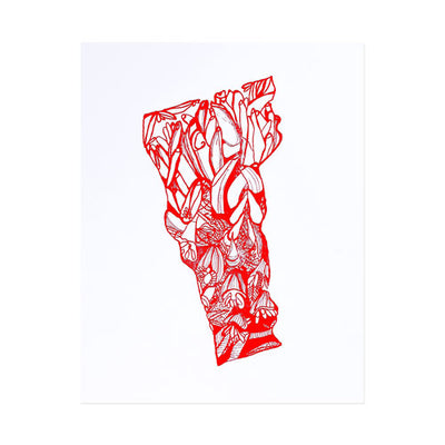 letterpress vermont red clover - Thimblepress