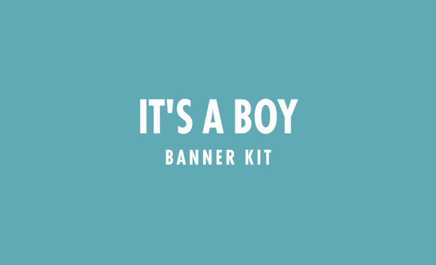 it's a boy - letterpress diy banner kit - Thimblepress