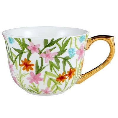 Teacup & Saucer Set Floral - Thimblepress
