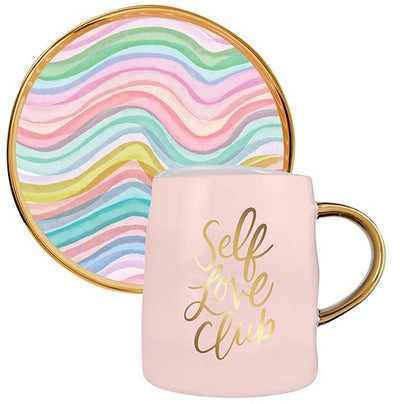 Self Love Club Artisanal Mug & Saucer Set - Thimblepress