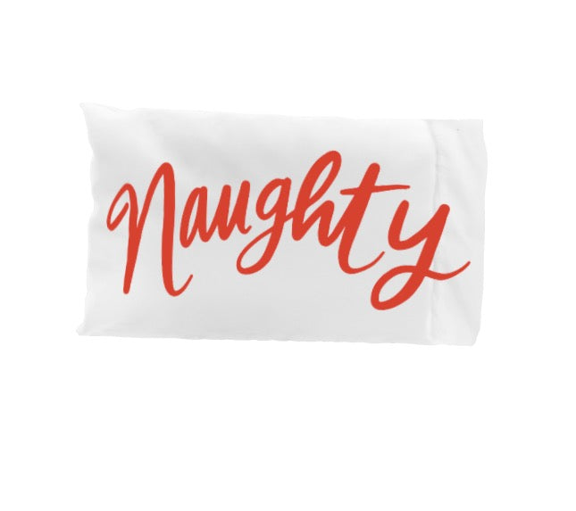 Naughty & Nice Pillow Cover - Thimblepress