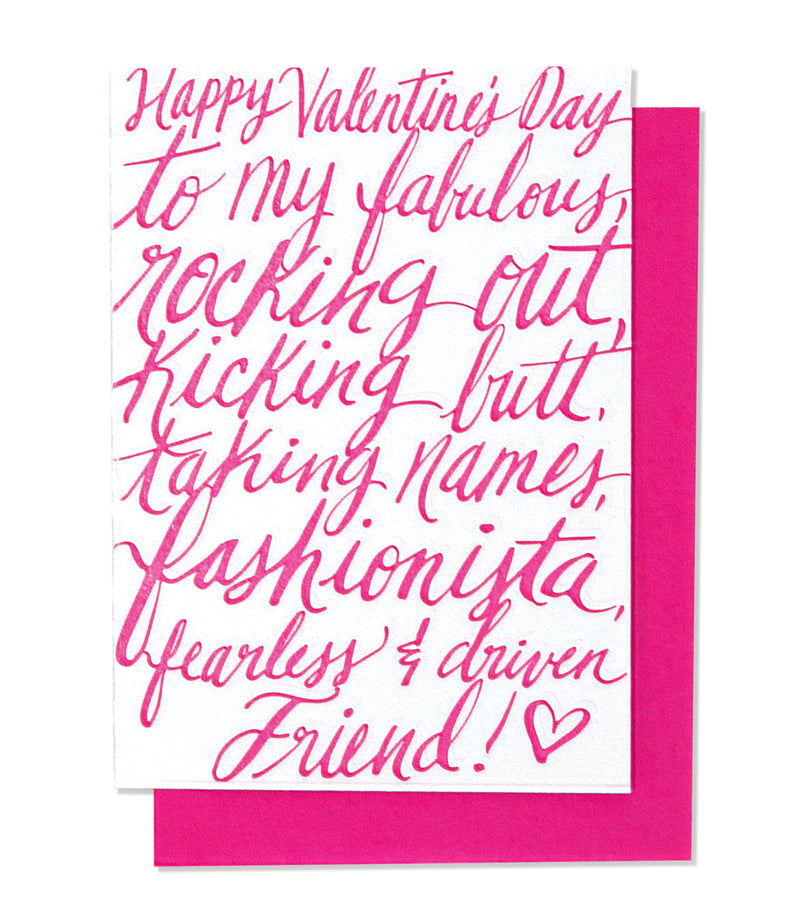 valentine's girlfriend letterpress card - Thimblepress