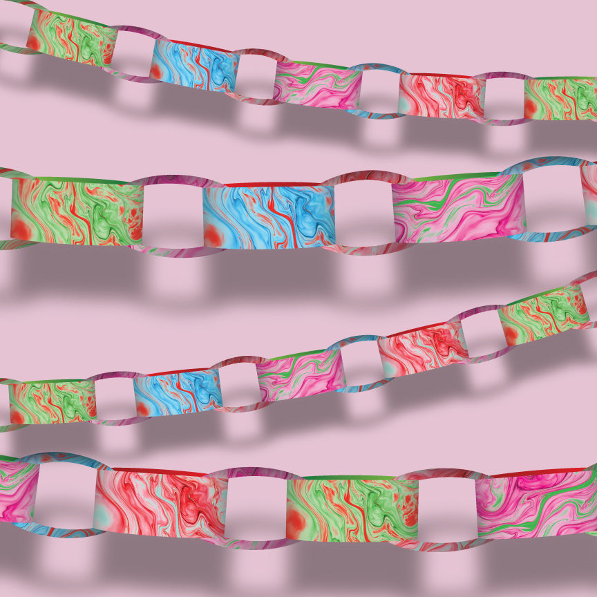 Bold Marble Paper Chain Printable