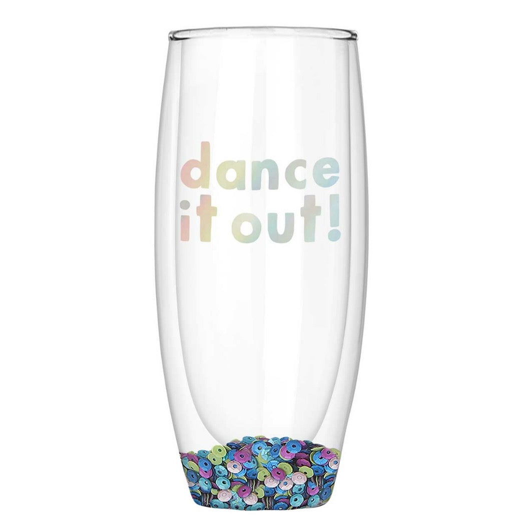 Dance It Out Double-Wall Champagne Glass - Thimblepress
