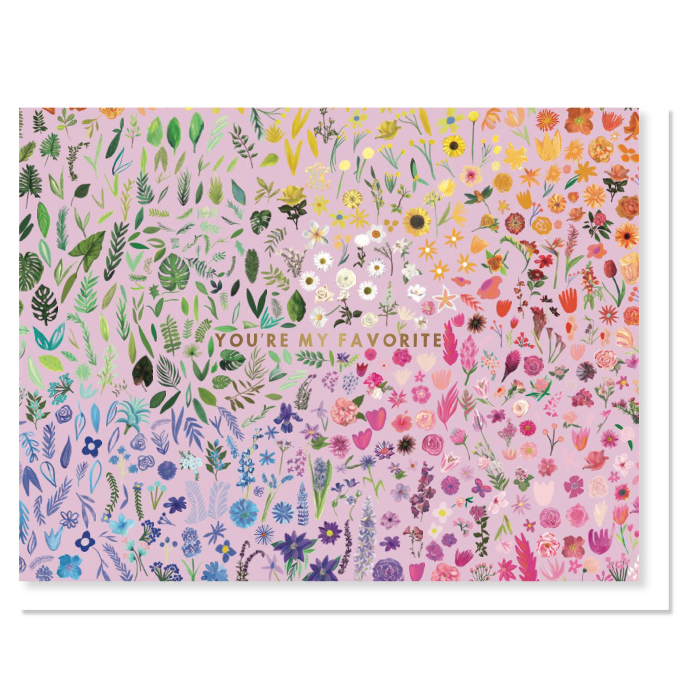 You're My Favorite Floral + Foil Card - Thimblepress