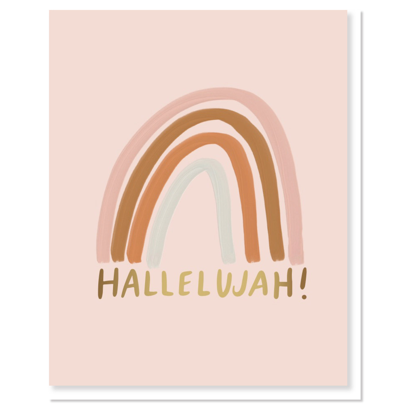 Rainbow Hallelujah! Foil Card - Thimblepress