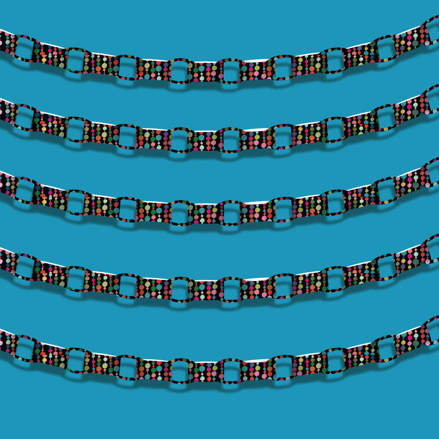 Bright Baubles Paper Chain Printable
