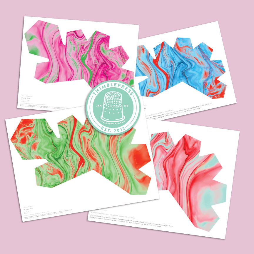 Bold Marble Diamond Gift Boxes or Decoration Printables – Thimblepress