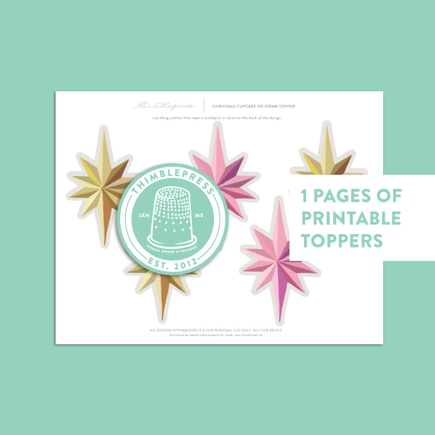 Christmas Star Topper Printable – Thimblepress christmas-star-topper-printable-thimblepress